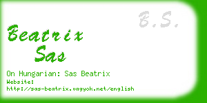 beatrix sas business card